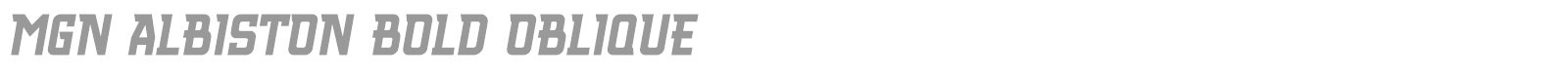 MGN Albiston font preview